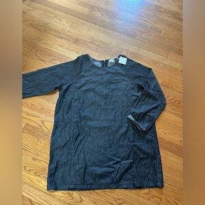 VELZERA DENIM SHORT DRESS XL ABOVE THE KNEE BLACK JEAN cool/breezy BNWT